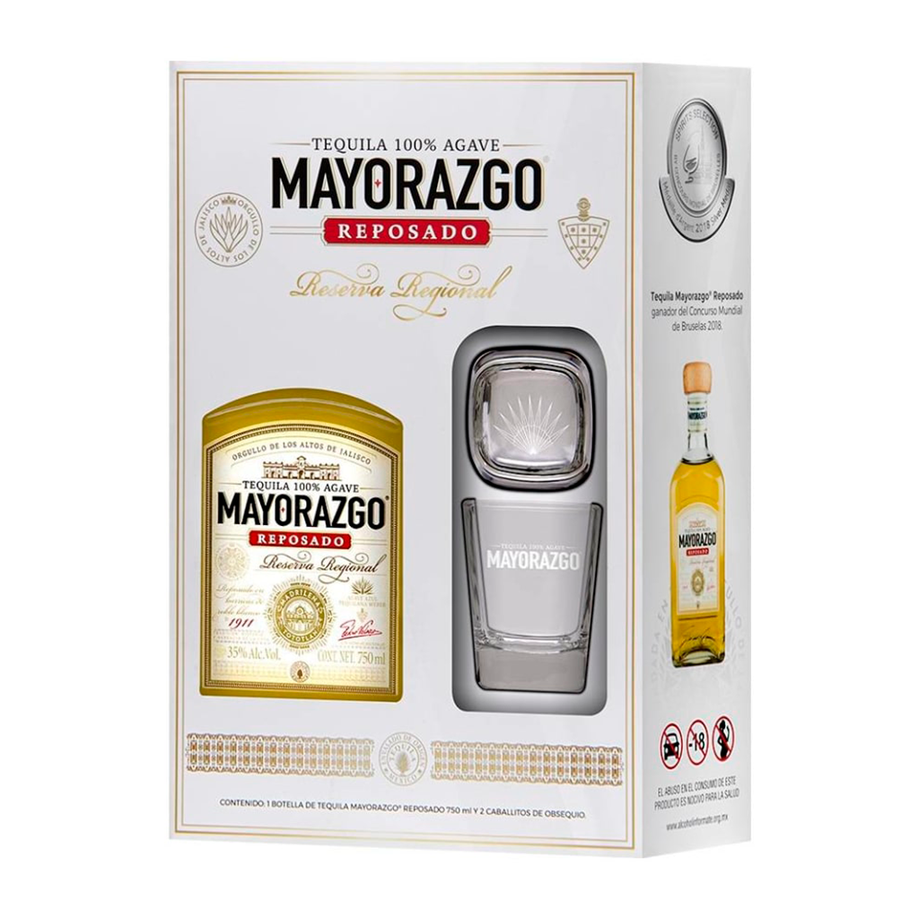 Tequila Mayorazgo Reposado 750ml + Tequileros Vinolesa