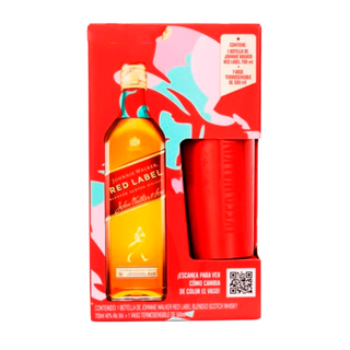 WHISKY JOHNNIE WALKER RED LABEL 700ML + VASO