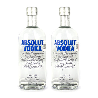 2 BOT VODKA ABSOLUT BLUE 375ML