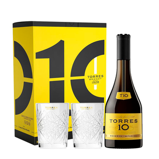 BRANDY TORRES 10 700ML + VASOS