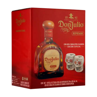 TEQUILA DON JULIO REPOSADO 700ML + CABALLITOS