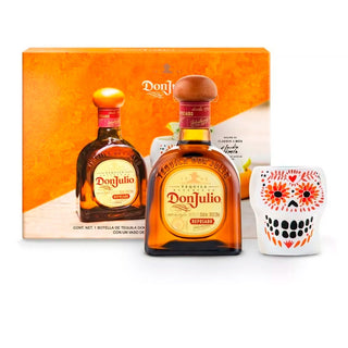 TEQUILA DON JULIO REPOSADO 700ML + CALAVERA