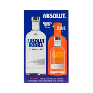 VODKA ABSOLUT BLUE 750ML + MANDARINA 200ML