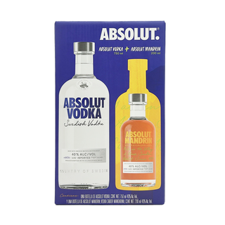 VODKA ABSOLUT BLUE 750ML + MANDARINA 200ML
