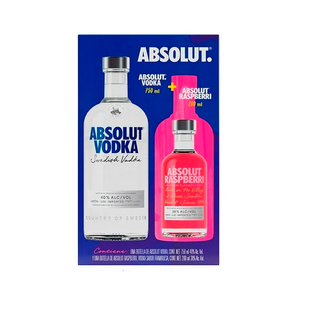 VODKA ABSOLUT BLUE 750ML +RASBERRI 200ML