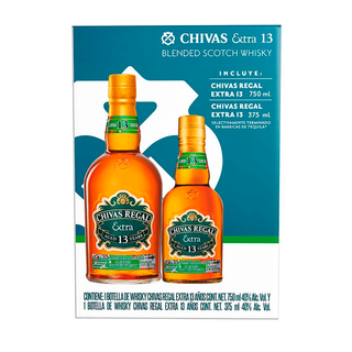 WHISKY CHIVAS REGAL 13 AÑOS  750ML + CHIVAS 13 375ML