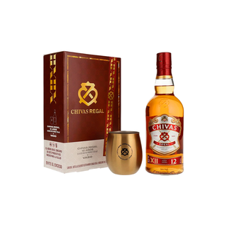 WHISKY CHIVAS REGAL 12 AÑOS  750ML + VASO