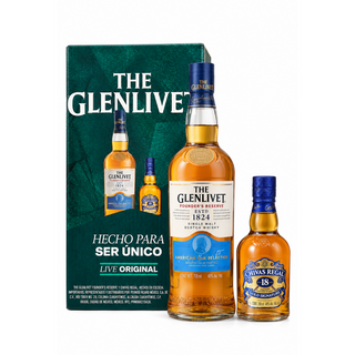WHISKY THE GLENLIVET FOUNDER'S RESERVE 750ML +CHIVAS 18A 200ML