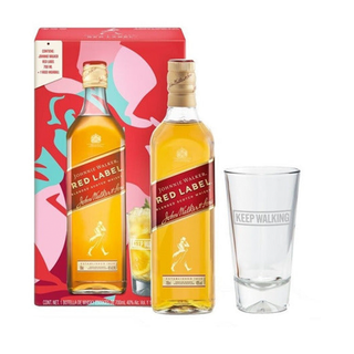 WHISKY JOHNNIE WALKER RED LABEL 700ML + VASO