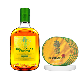 KIT WHISKY BUCHANAN'S PINEAPPLE 750ML+ PORTA VASOS