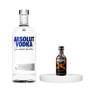 KIT VODKA ABSOLUT BLUE 750ML + MINI SMOKY