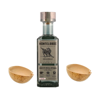 MEZCAL MONTELOBOS JOVEN ENSAMBLE 750ML + JICARAS