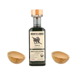 MEZCAL MONTELOBOS JOVEN TOBALÁ 750ML+ 2 JICARAS