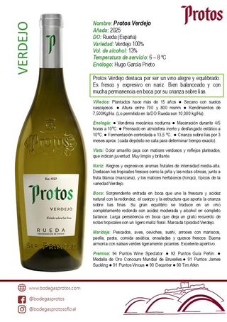 [Imagen 1] V BCO PROTOS VERDEJO 750ML C/6