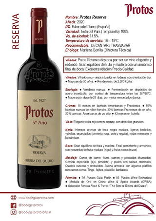 [Imagen 1] V TTO PROTOS RESERVA 750 ML