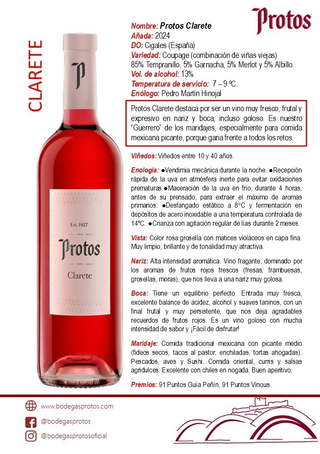 [Imagen 1] V ROS PROTOS ROSADO CLARETE 750ML