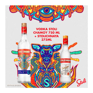 VODKA STOLICHNAYA CHAMOY 750ML+ STOLI 375ML